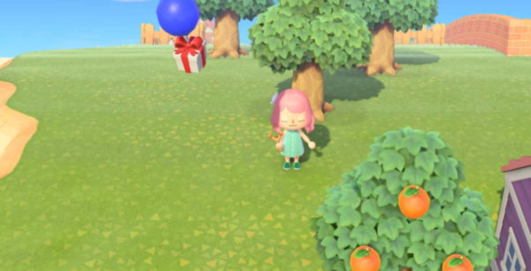 Animal Crossing: New Horizons - explotar globos, regalos en el cielo
