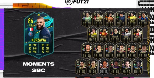 FUT 21: La mejor solución al SBC de Kurzawa Moments en FIFA 21. ¿Merece la pena?