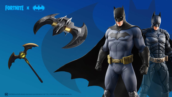 Ala y pico temáticos, y skins de Batman de cómic y del Caballero Oscuro - Fortnite : Battle royale