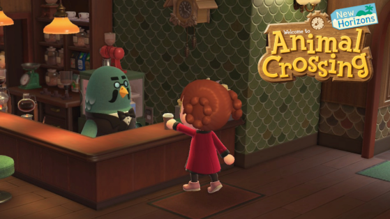 Animal Crossing: Compra café para llevar en la cafetería de Fígaro