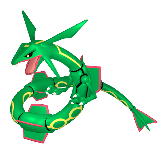 Rayquaza en forma normal - Pokémon Diamante Brillante / Perla Reluciente