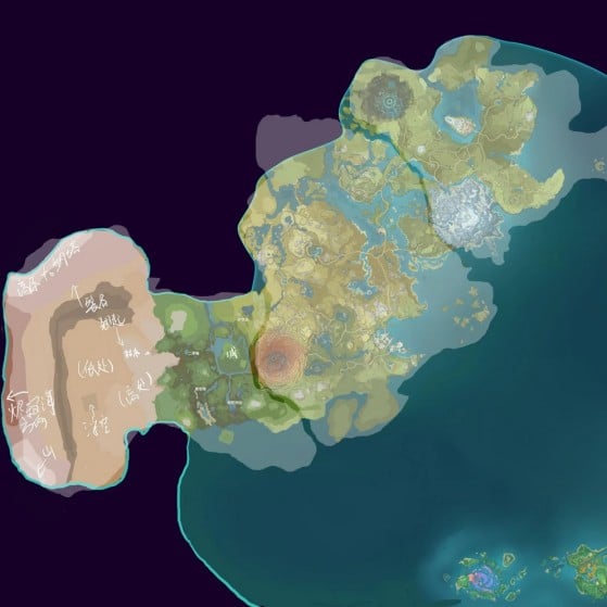 Así sería el mapa de Teyvat tras la llegada de Sumeru - Genshin Impact