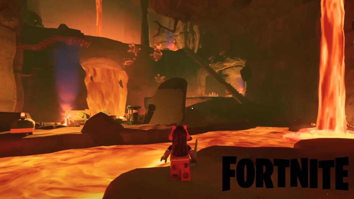 Cueva de lava en Lego Fortnite dónde encontrarla y que ofrece Millenium