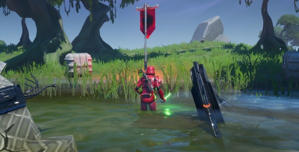 Fortnite: Alza tu estandarte para capturar los lugares de colisión de Cazas TIE, desafío Star Wars