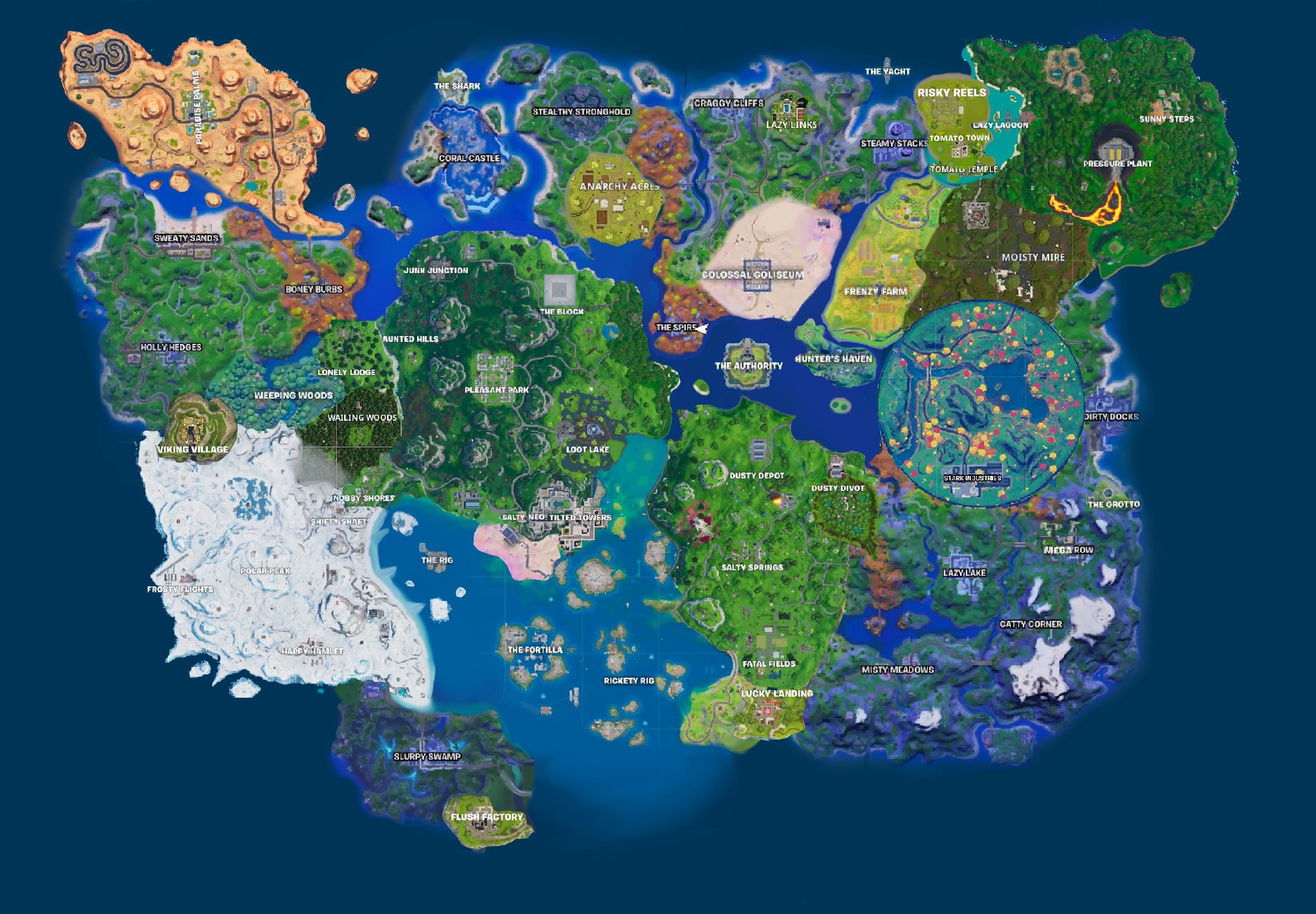 Fortnite Todos Las Zonas Lugares Emblem ticos Y Puntos De Inter s Del