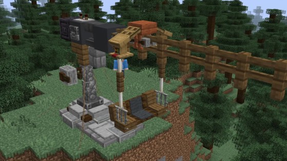 Minecraft: Un teleférico funcional que se construye a sí mismo gracias a un bloque infravalorado