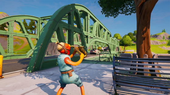 Fortnite: Baila en el puente de acero verde, el puente de acero amarillo y el puente de acero rojo