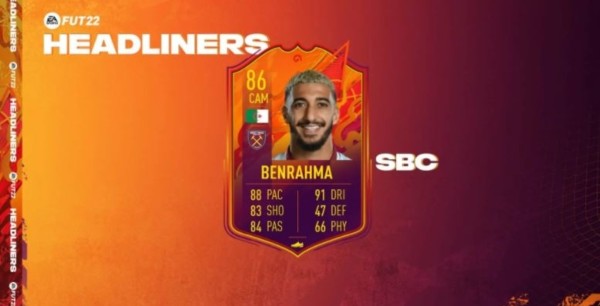 FIFA 22: Said Benrahma Headliners, soluciones baratas al desafío SBC de Ultimate Team