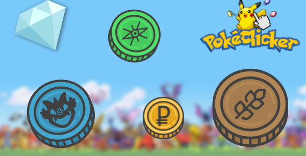 Pokéclicker: Dinero, Dungeon Tokens, Quest Points y el resto de monedas del juego