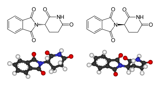 La molécula de la izquierda es la teratógena y la de la derecha, la buena - Millenium
