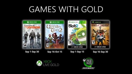 Anunciados los Juegos con Gold de septiembre de 2020 para Xbox One