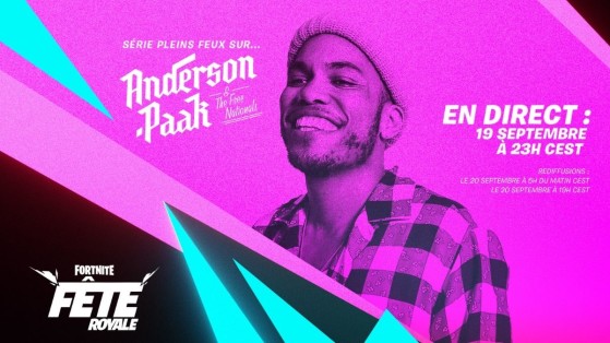 Fortnite: Anderson Paak tendrá concierto en Fiesta Magistral, fechas e información