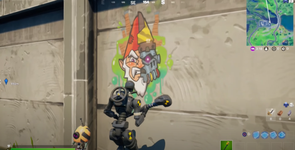 Fortnite: Se busca, desafío secreto, ubicación del graffiti de los gnomos de Jardín