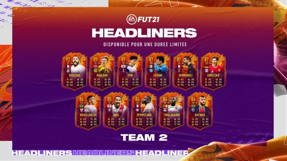 FUT 21: Headliners 2, el segundo equipo completo del nuevo evento de FIFA 21