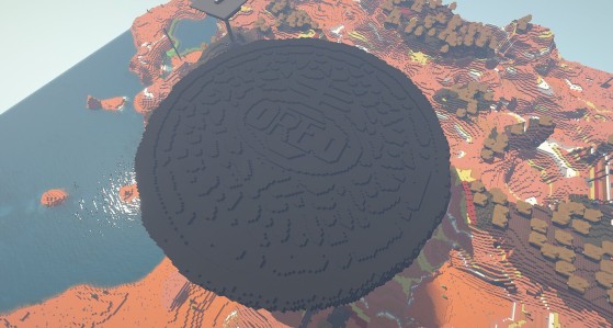 No podrás destaparla, chuparla y mojarla, pero esta Oreo gigante hecha en Minecraft es épica