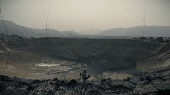 Un cráter provocado por un Voidout. Está rodeado de vigilantes tipo BT. - Millenium