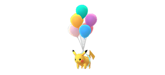 Pikachu con globos - Pokémon GO
