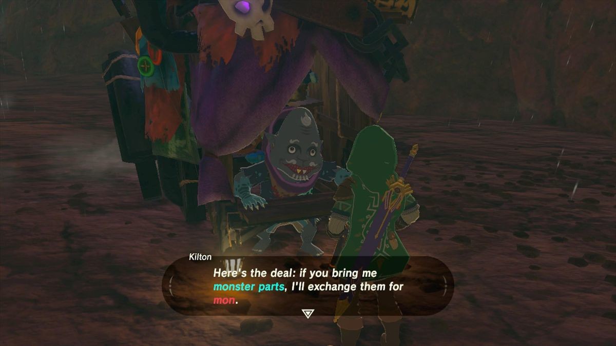 Guía de Zelda BotW Cómo encontrar a Kilton, el vendedor secreto