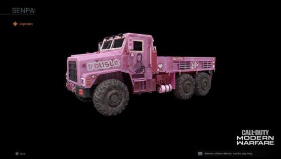 Call of Duty Modern Warfare Warzone: Pack Anime Express, ¡Camuflaje rosa para el camión!