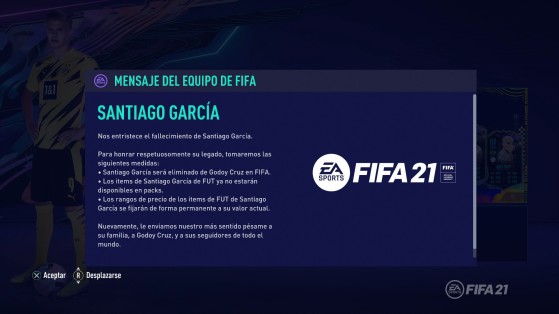 FIFA 21: EA retira de FUT las cartas de Santiago García, del Godoy Cruz, tras su suicidio