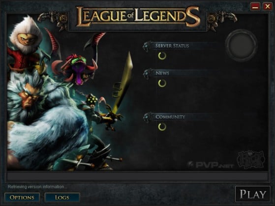 This is what the first game client that existed looked like - League of Legends
