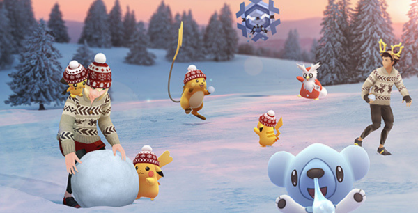 Pokémon GO: Evento de diciembre, disfraz de Pikachu y Stantler con campanas