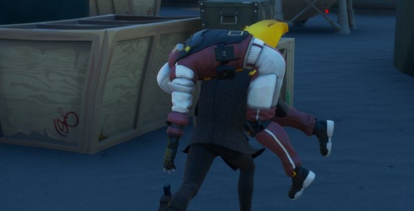 Fortnite: Carga con un oponente derribado durante 50 metros, desafío de Informe de Brutus