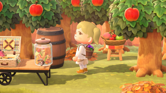 Animal Crossing New Horizons:  Alfombra Luna y Cesta de Uva, artículos de temporada en septiembre