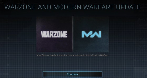 Warzone y Modern Warfare se separan con el parche 1.29. Ahora cada juego tiene sus propias clases