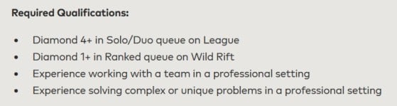 Ser Diamante en SoloQ, indispensable para este trabajo en Riot Games - League of Legends