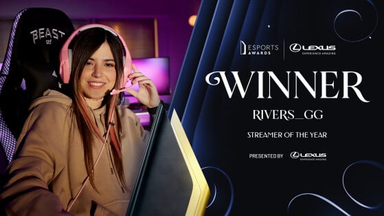 El premio a Streamer del año es para la mexicana Riversgg, convirtiéndose en la primera latina en recibir este trofeo en los Esports Awards