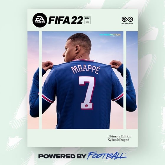 El arte de presentación de Mbappe como portada de FIFA 22 - FIFA 22