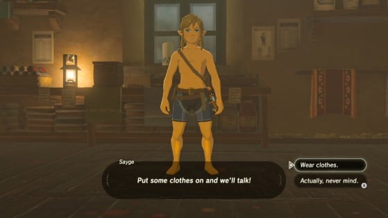 Descubren un diálogo oculto en Zelda: Breath of the Wild que solo salta al llevar a Link desnudo