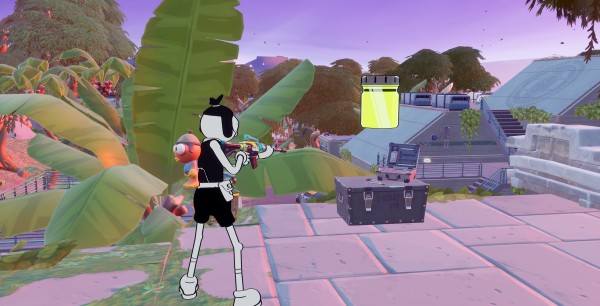 Fortnite: Encuentra frascos de color verde hoja en Feudo Furtivo, desafío de Atunado