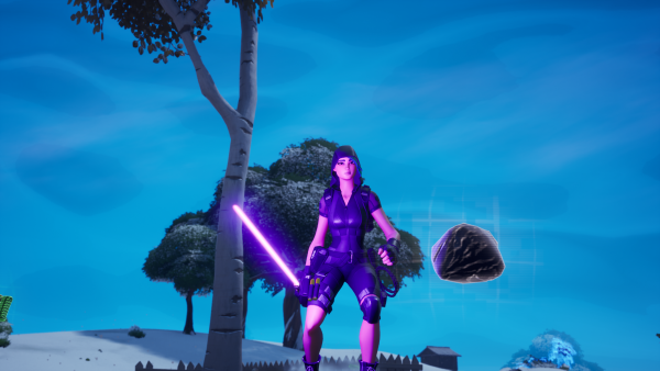 Cambiar un sable láser por un trozo de carbón no será muy buena idea, si queremos quedar primeros, pero este desafío requiere sacrificios - Fortnite : Battle royale