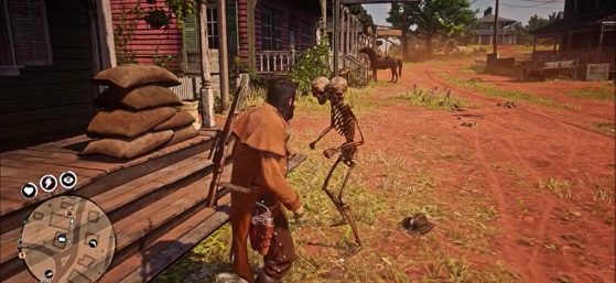 Algunos hackers se transforman en esqueletos de dos cabezas en Red Dead Online