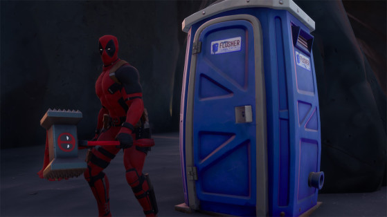 Fortnite Desafío Deadpool: entra en una cabina telefónica o baño portátil