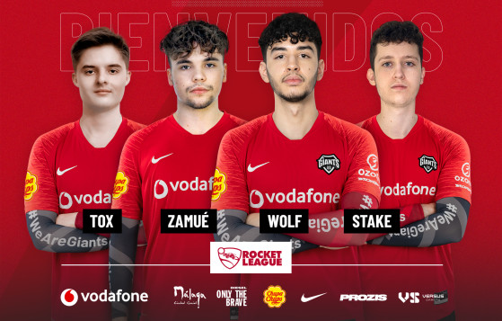 Vodafone Giants entra en la Rocket League  con los fichajes de Stake, Zamué y Tox