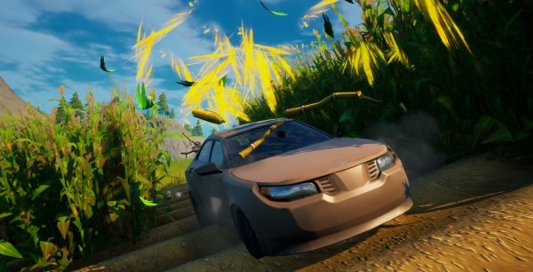 Fortnite: Conduce un coche a través del campo de maíz en Granja de Acero, desafío Semana 8