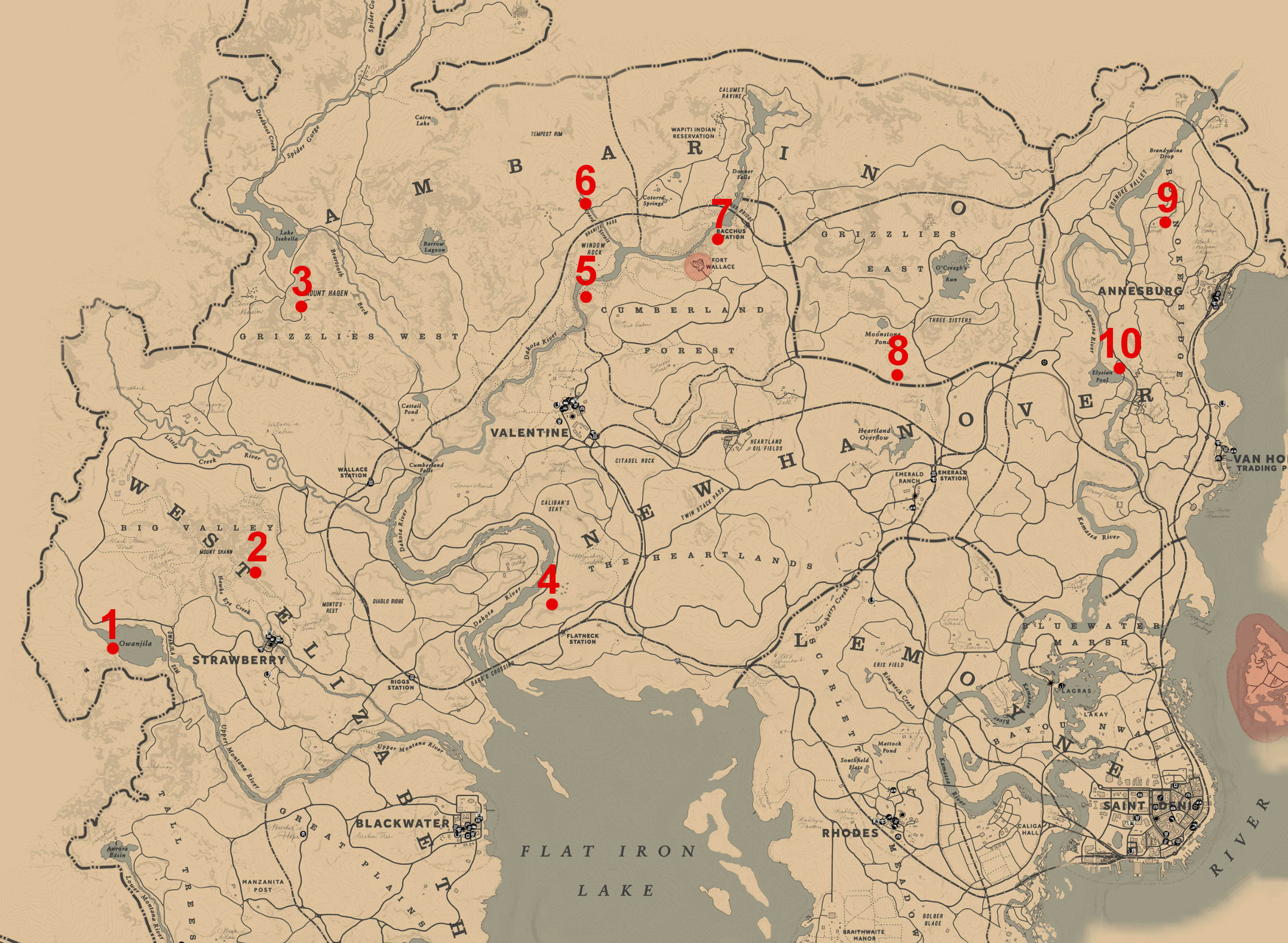 Red Dead Redemption 2 Las 10 esculturas de roca Millenium