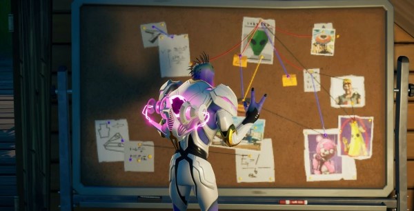 Fortnite: Interactúa con el tablón de las conspiraciones de Jonesy del Búnker, desafío Semana 1