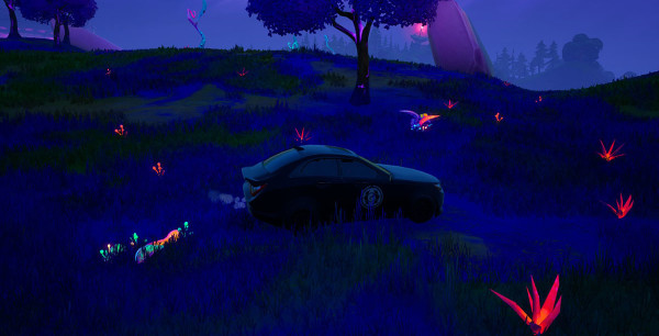Fortnite: Deja un coche de la OI en un asentamiento alienígena, desafío Semana 13, temporada 7