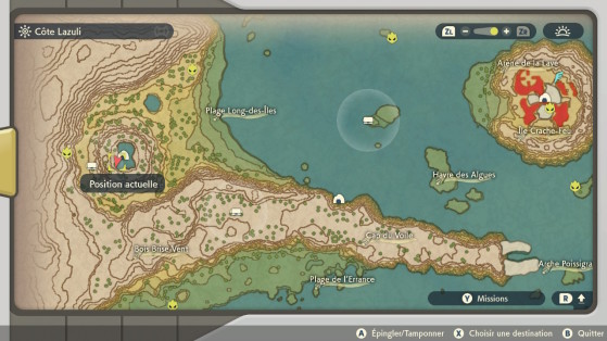 Pokémon Legends: Arceus - localizações de Unown