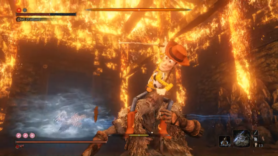 Woody de Toy Story se infiltra en Sekiro