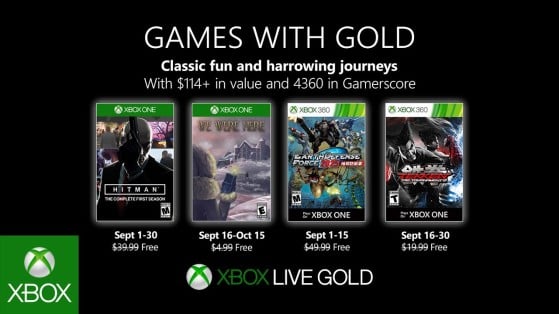 Anunciados los Games With Gold de septiembre