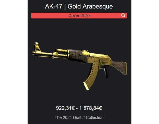 AK 47-Gold Arabesque - Counter Strike 2