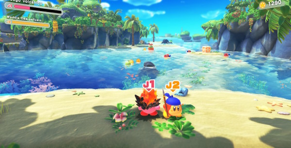 Kirby y la Tierra Olvidada: Guía de Playa Abandonada, Waddle Dees, nueces toc toc, cartel y más
