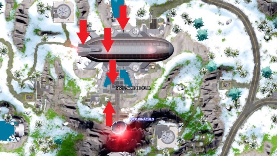 Elevadores en Caverna de Control - Fortnite : Battle royale