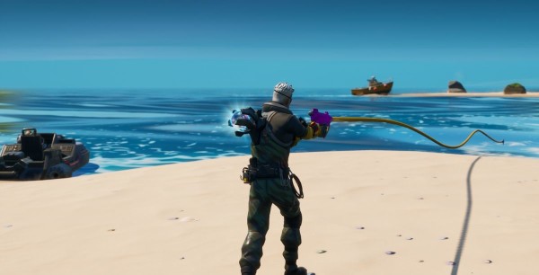 Fortnite: Tira de un objeto, de un enemigo y pesca un pez con la pistola arpón, desafío
